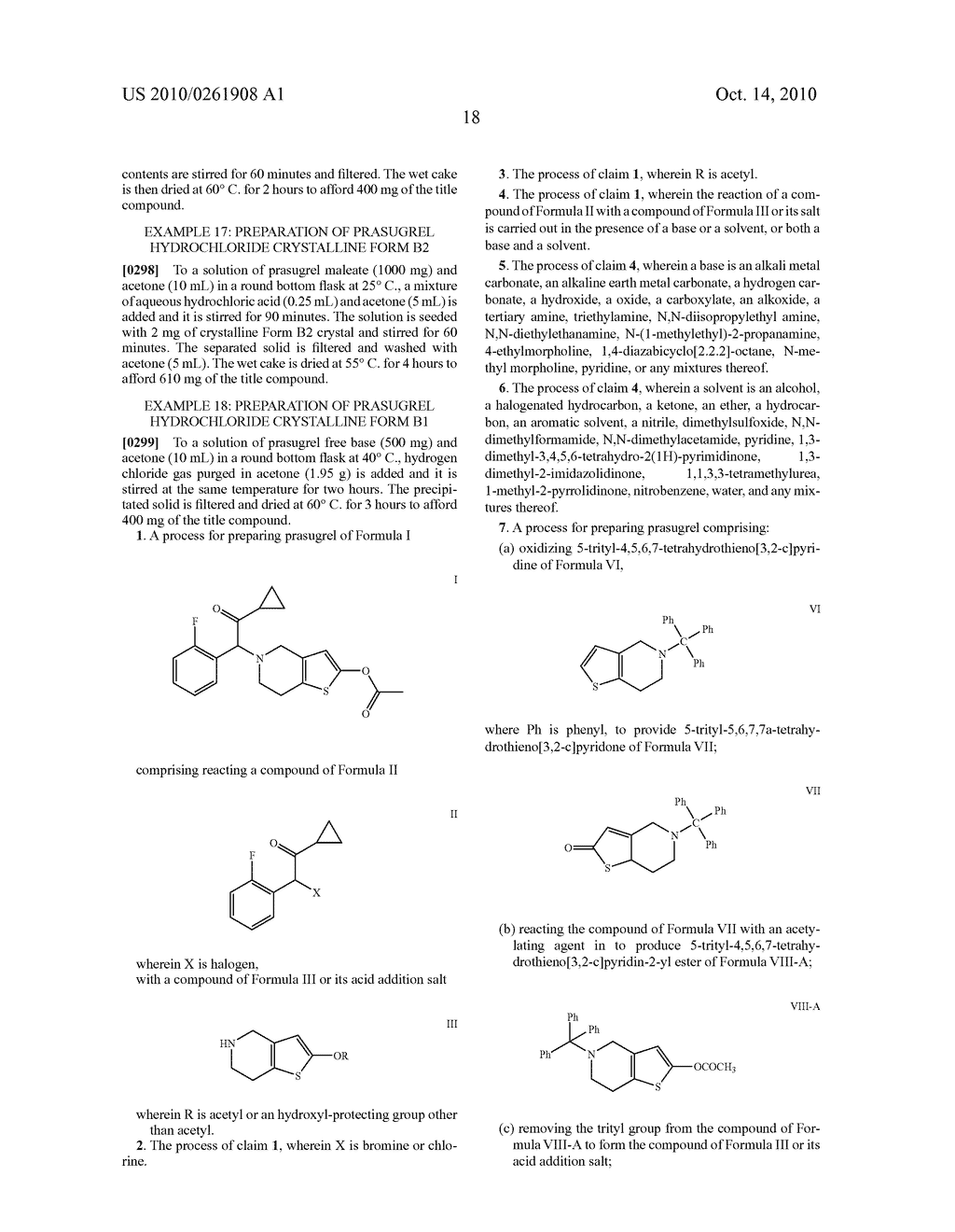 PROCESSES FOR THE PREPARATION OF PRASUGREL , AND ITS SALTS AND POLYMORPHS - diagram, schematic, and image 33