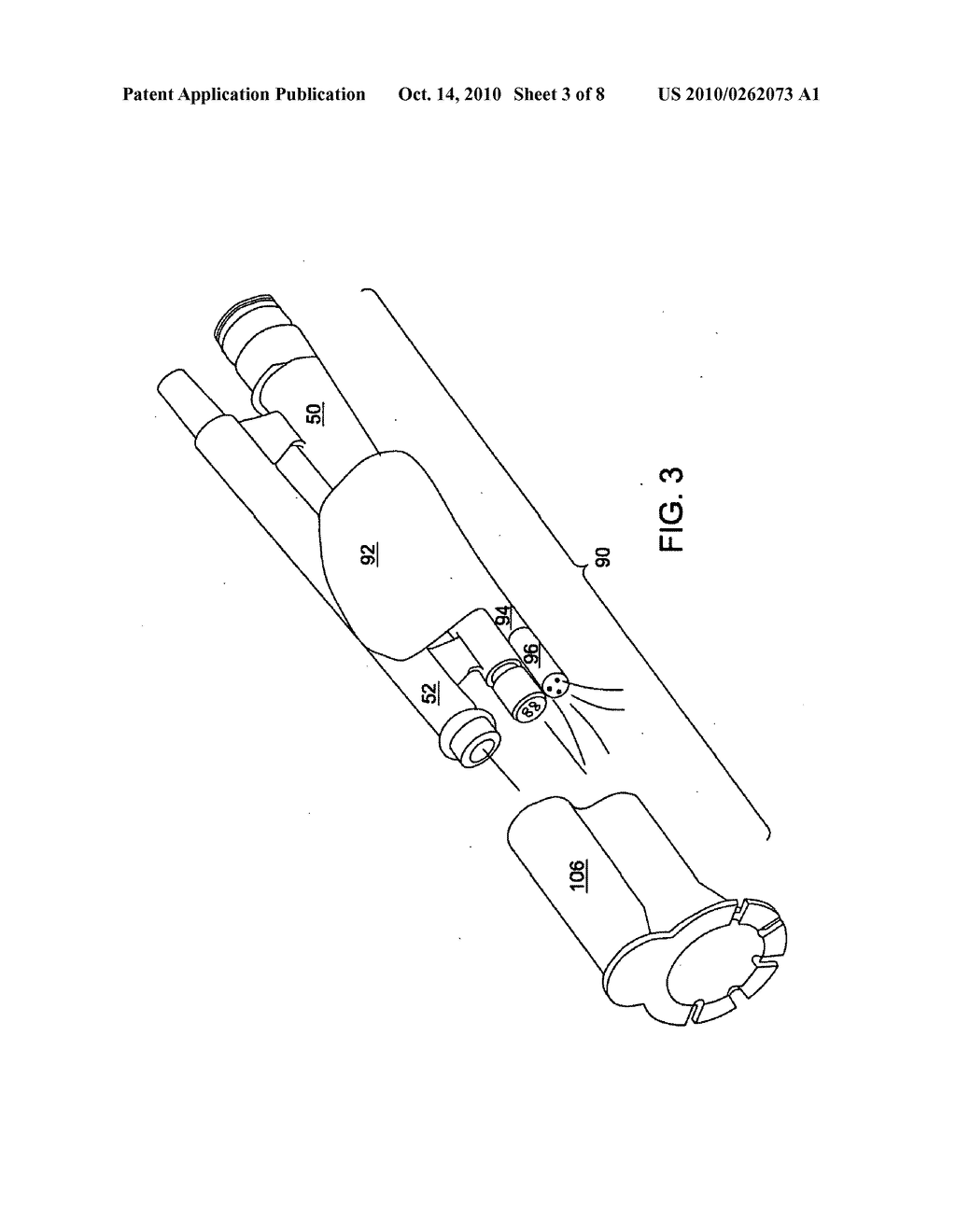 MEDICAL/SURGICAL LAVAGE SYSTEM CAPABLE OF SELECTIVELY AND SEQUENTIALLY DISCHARGING EITHER A BASE SOLUTION OR A SOLUTION WHICH INCLUDES A THERAPEUTIC AGENT - diagram, schematic, and image 04