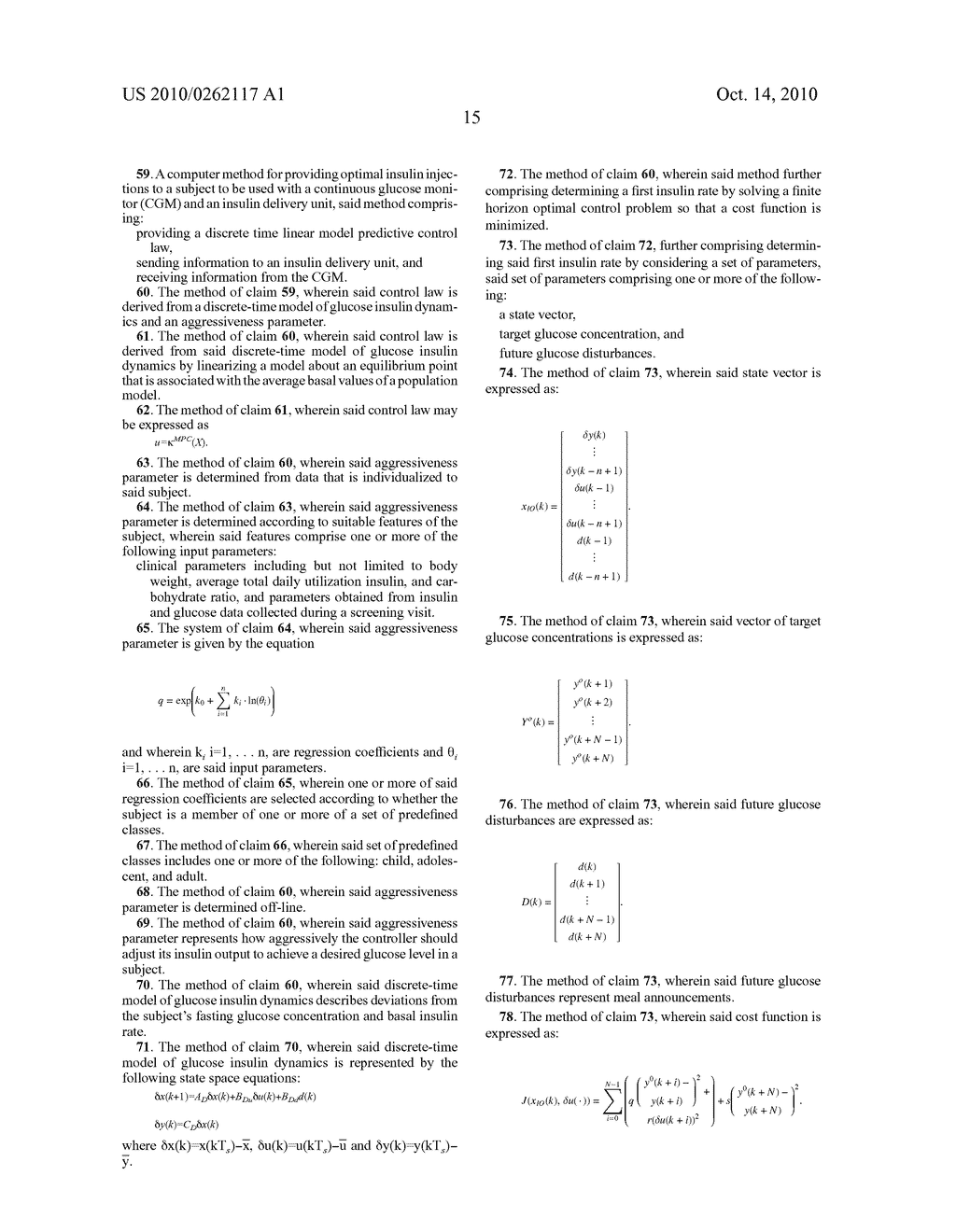 PREDICTIVE CONTROL BASED SYSTEM AND METHOD FOR CONTROL OF INSULIN DELIVERY IN DIABETES USING GLUCOSE SENSING - diagram, schematic, and image 22