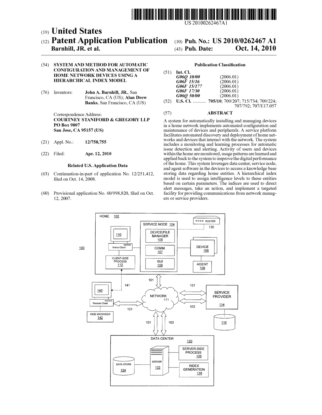 System and Method for Automatic Configuration and Management of Home Network Devices Using a Hierarchical Index Model - diagram, schematic, and image 01