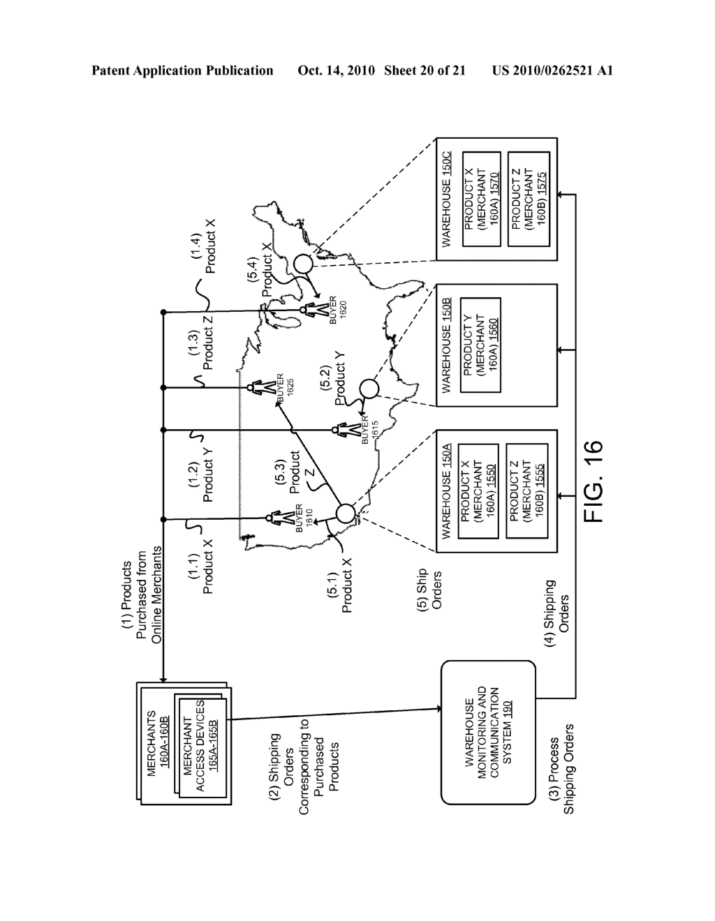 ONLINE MERCHANTS TO THIRD PARTY WAREHOUSE PROVIDERS BROKER AND ORDER FULFILLMENT SYSTEM - diagram, schematic, and image 21