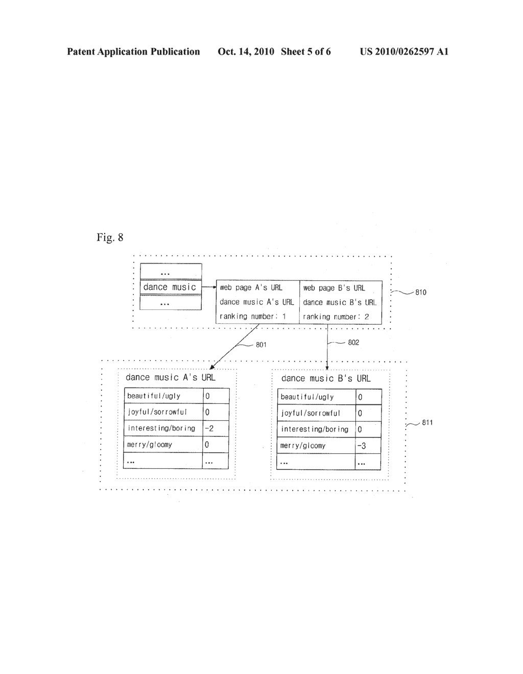 METHOD AND SYSTEM FOR SEARCHING INFORMATION OF COLLECTIVE EMOTION BASED ON COMMENTS ABOUT CONTENTS ON INTERNET - diagram, schematic, and image 06