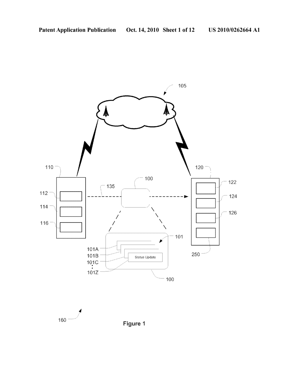 Transmission of Status Updates Responsive to Status of Recipient Application - diagram, schematic, and image 02