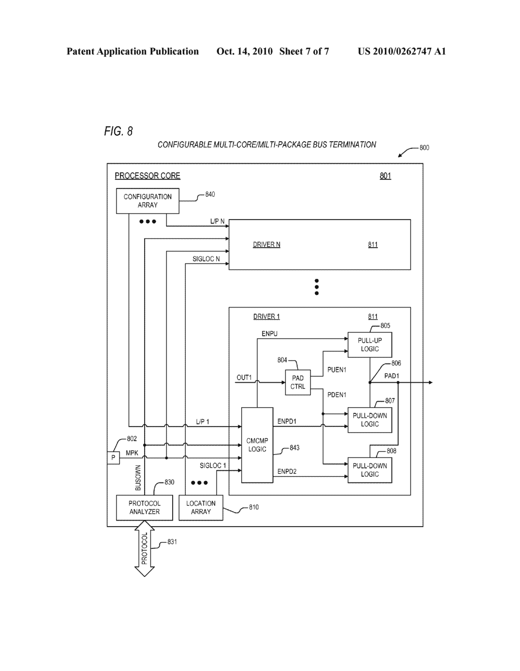 LOCATION-BASED BUS TERMINATION FOR MULTI-CORE PROCESSORS - diagram, schematic, and image 08