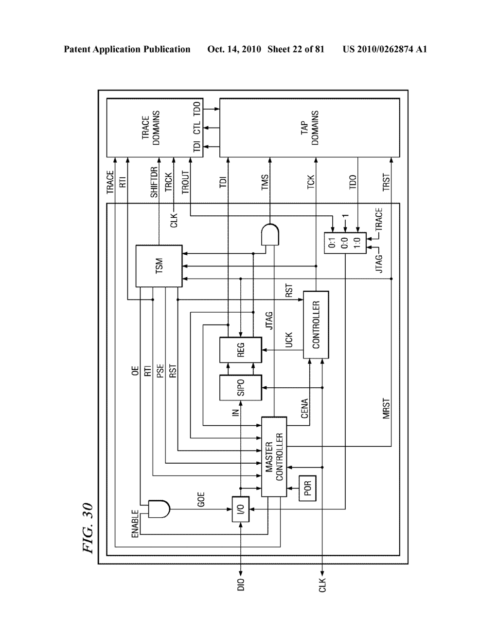 SELECTABLE JTAG OR TRACE ACCESS WITH DATA STORE AND OUTPUT - diagram, schematic, and image 23