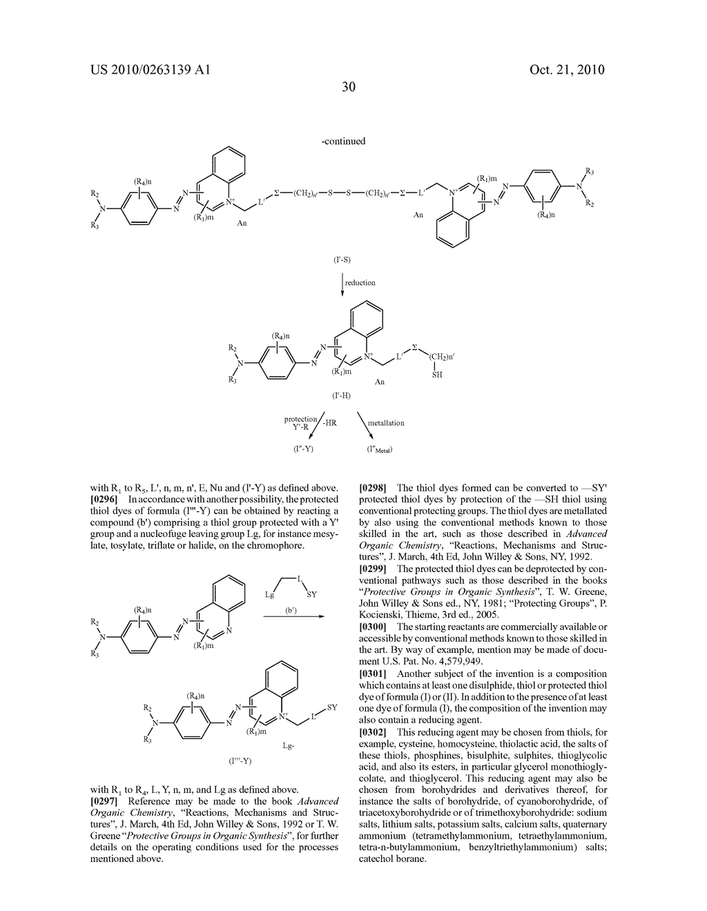 AZO QUINOLINIUM COMPOUNDS COMPRISING A DISULPHIDE/THIOL UNIT, COMPOSITIONS CONTAINING SAME, PROCESS FOR DYEING KERATIN FIBRES AND DEVICE - diagram, schematic, and image 31