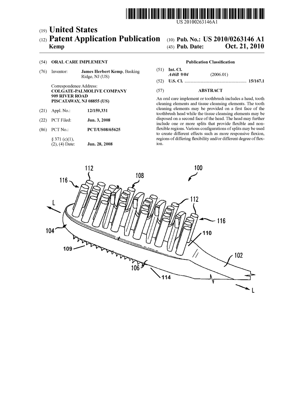 Oral Care Implement - diagram, schematic, and image 01