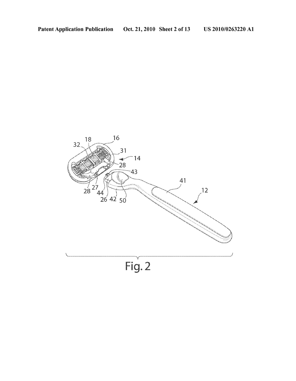 RAZOR WITH BLADE UNIT BIASING MEMBER - diagram, schematic, and image 03