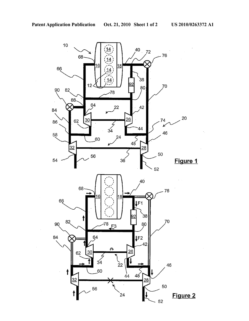 TWO-STAGE SUPERCHARGING SYSTEM WITH EXHAUST GAS PURIFICATION DEVICE FOR INTERNAL-COMBUSTION ENGINE AND METHOD FOR CONTROLLING SAME - diagram, schematic, and image 02