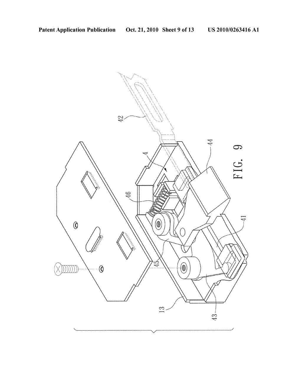 Door Lock with Transmission Mechanism - diagram, schematic, and image 10