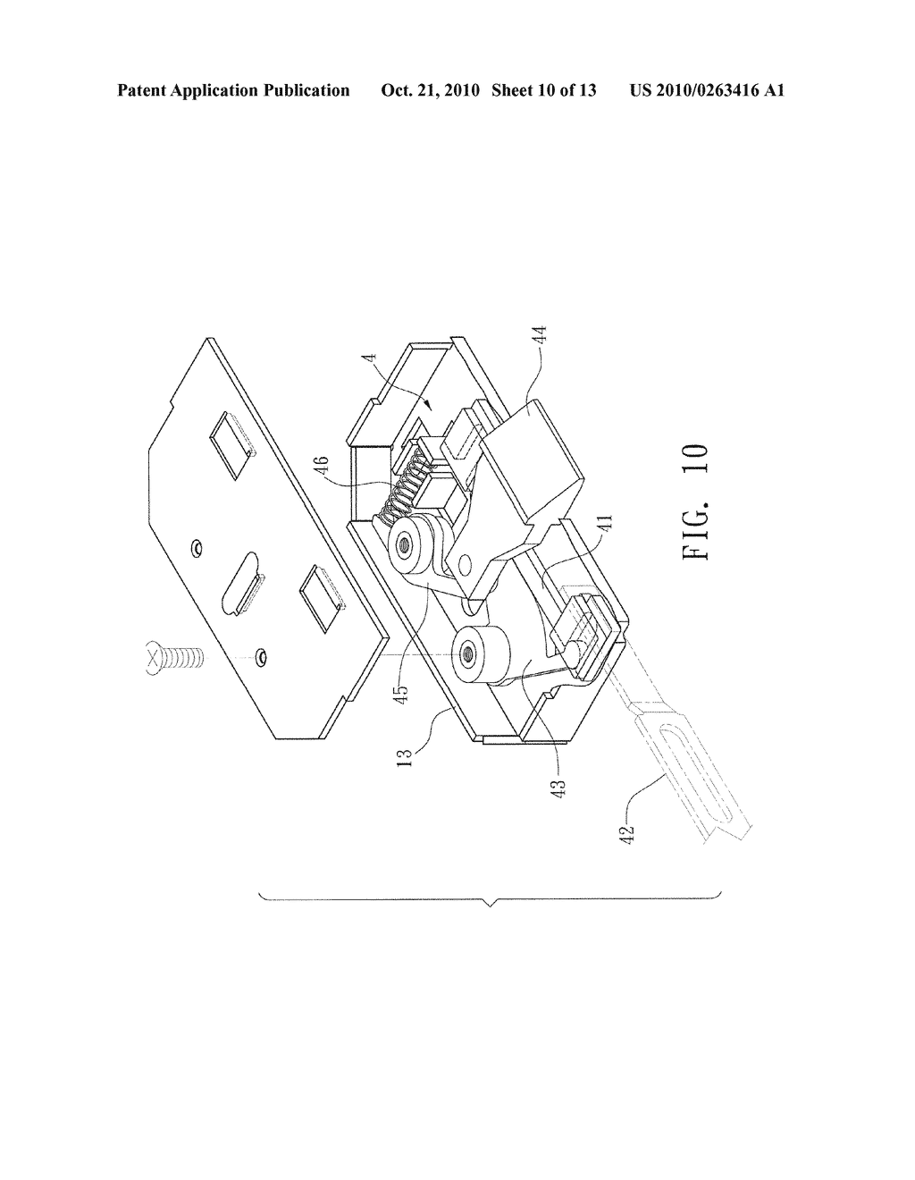 Door Lock with Transmission Mechanism - diagram, schematic, and image 11