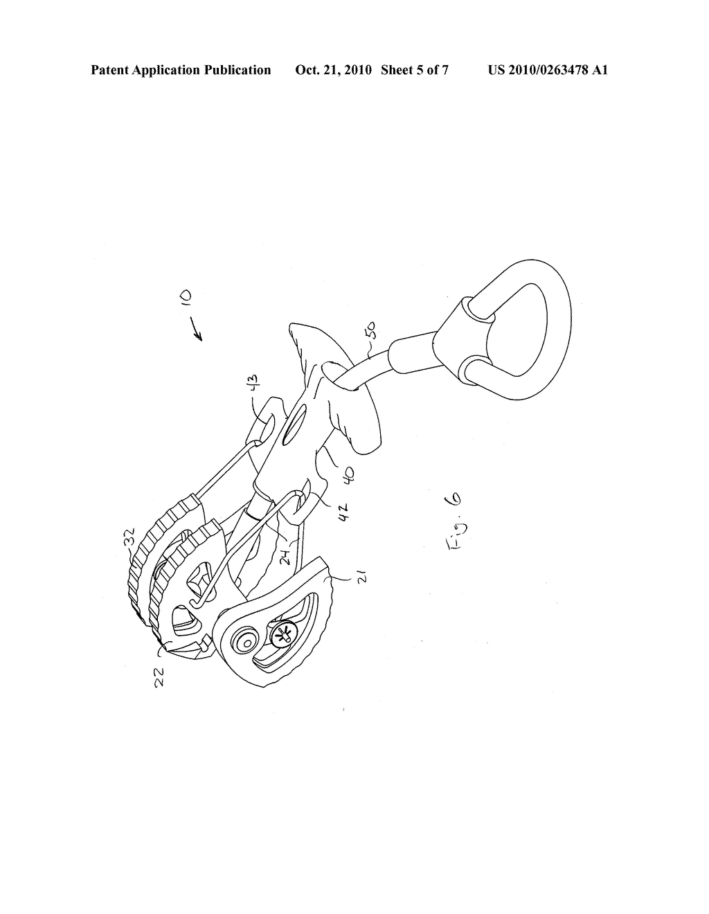 Spring Loaded Camming Device with Movably-Anchored Trigger - diagram, schematic, and image 06