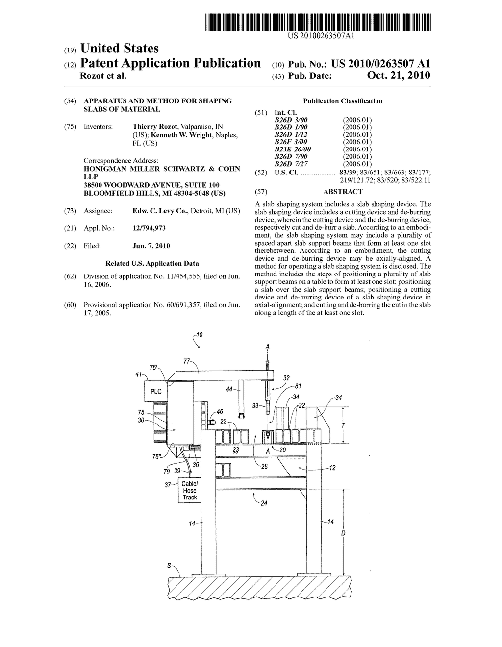 Apparatus and Method for Shaping Slabs of Material - diagram, schematic, and image 01