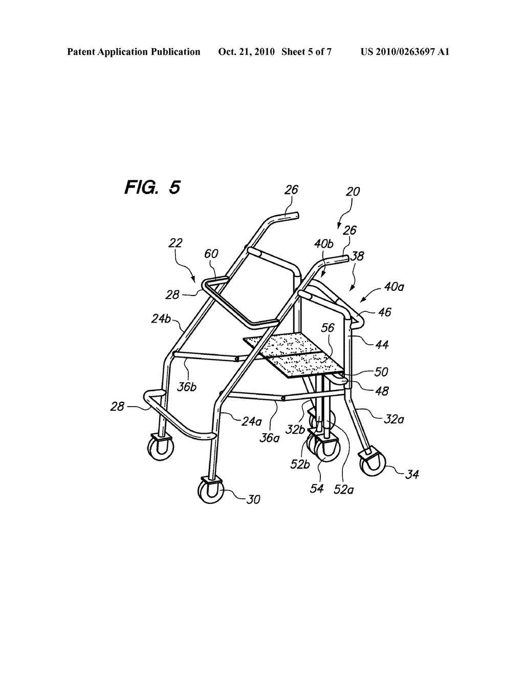 PHYSICAL ASSISTANCE DEVICE CONFIGURABLE INTO A WALKER/ROLLATOR, SEAT OR TRANSPORT CHAIR - diagram, schematic, and image 06