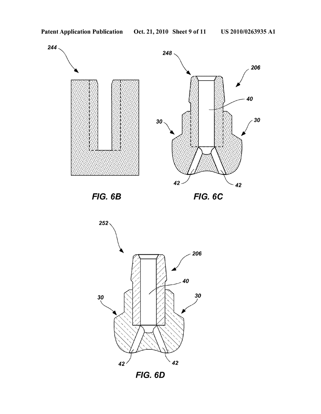 EARTH BORING ROTARY DRILL BITS AND METHODS OF MANUFACTURING EARTH BORING ROTARY DRILL BITS HAVING PARTICLE MATRIX COMPOSITE BIT BODIES - diagram, schematic, and image 10