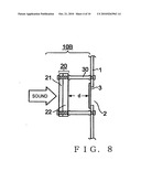 Transmitted sound control apparatus diagram and image