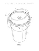 Disposable beverage cup with lid isolation system diagram and image