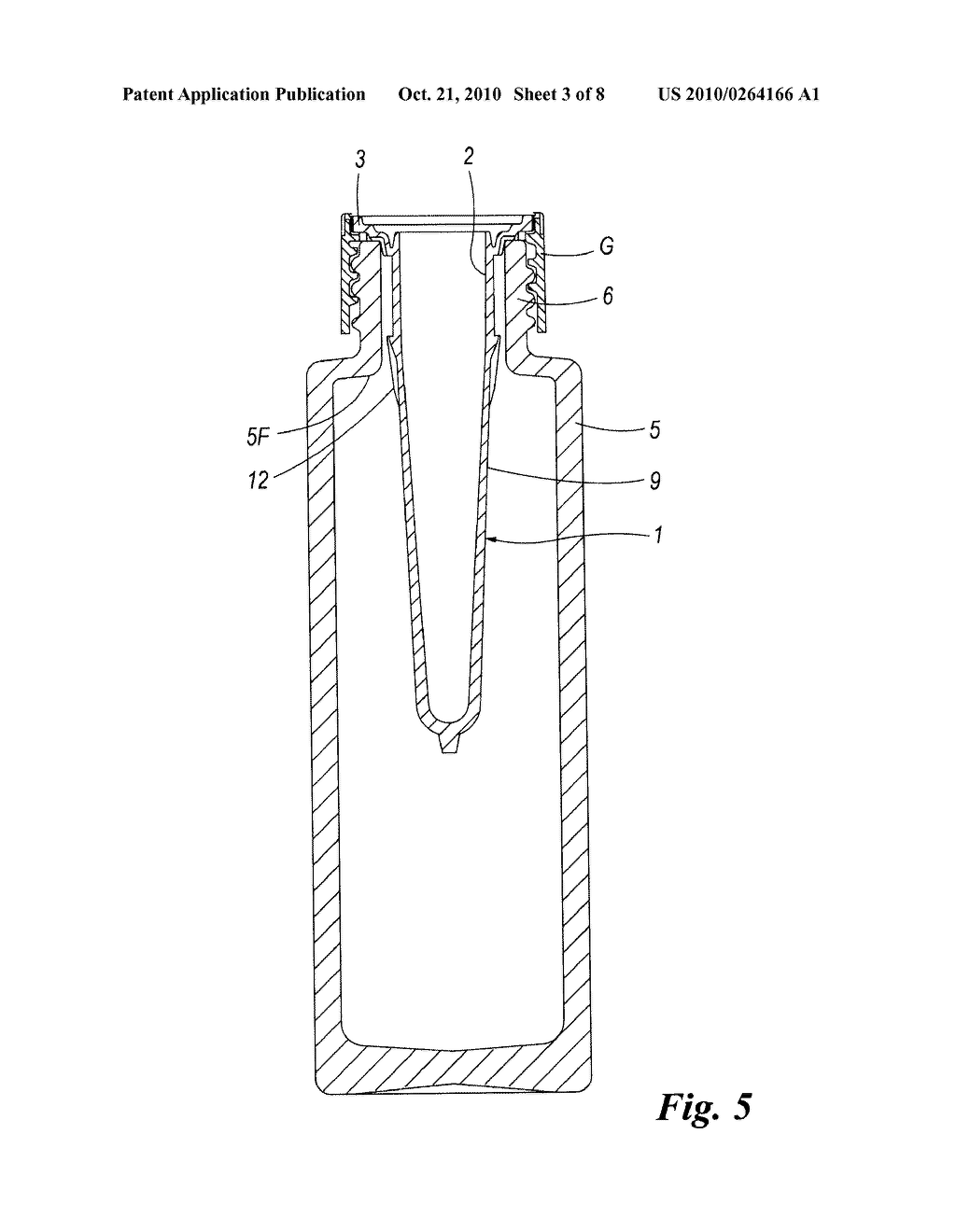 DEVICE FOR CONTAINING FLUID SUBSTANCES UNDER AIRTIGHT CONDITIONS AND FOR DISPENSING THEM - diagram, schematic, and image 04