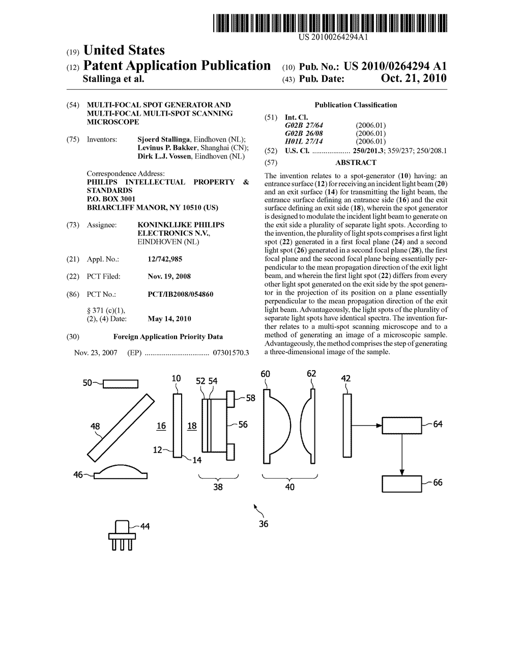 MULTI-FOCAL SPOT GENERATOR AND MULTI-FOCAL MULTI-SPOT SCANNING MICROSCOPE - diagram, schematic, and image 01