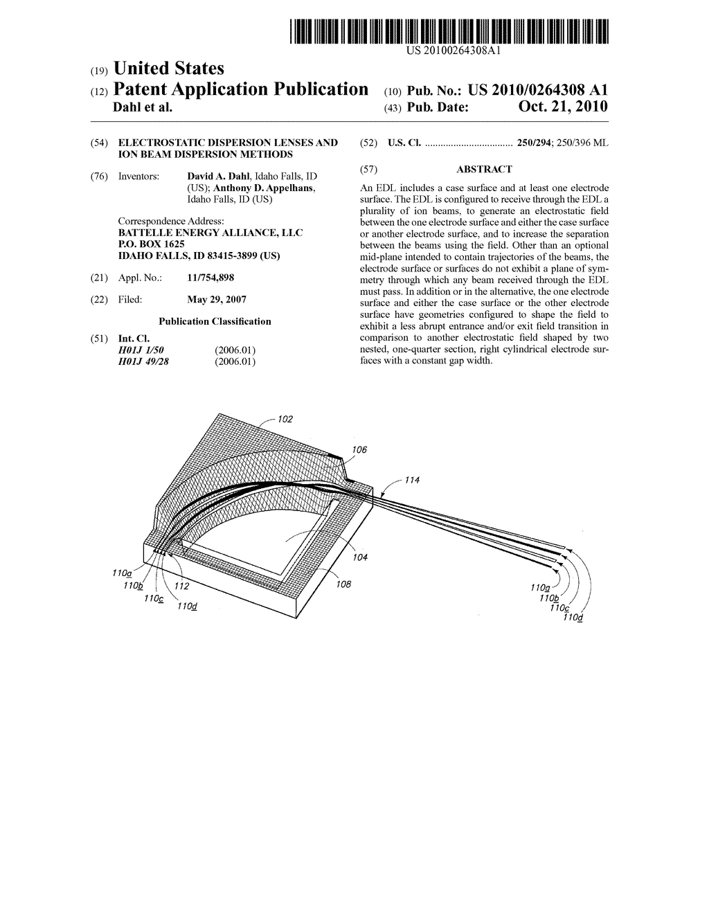 Electrostatic Dispersion Lenses and Ion Beam Dispersion Methods - diagram, schematic, and image 01