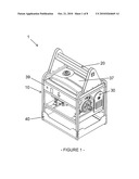 GENERATOR FRAME WITH GRAPPLING ATTACHMENT FEATURE AND THEFT DETERRING WEIGHT RECEPTACLE diagram and image