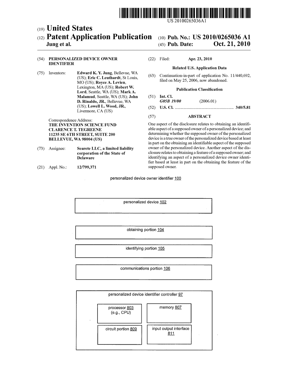 Personalized device owner identifier - diagram, schematic, and image 01