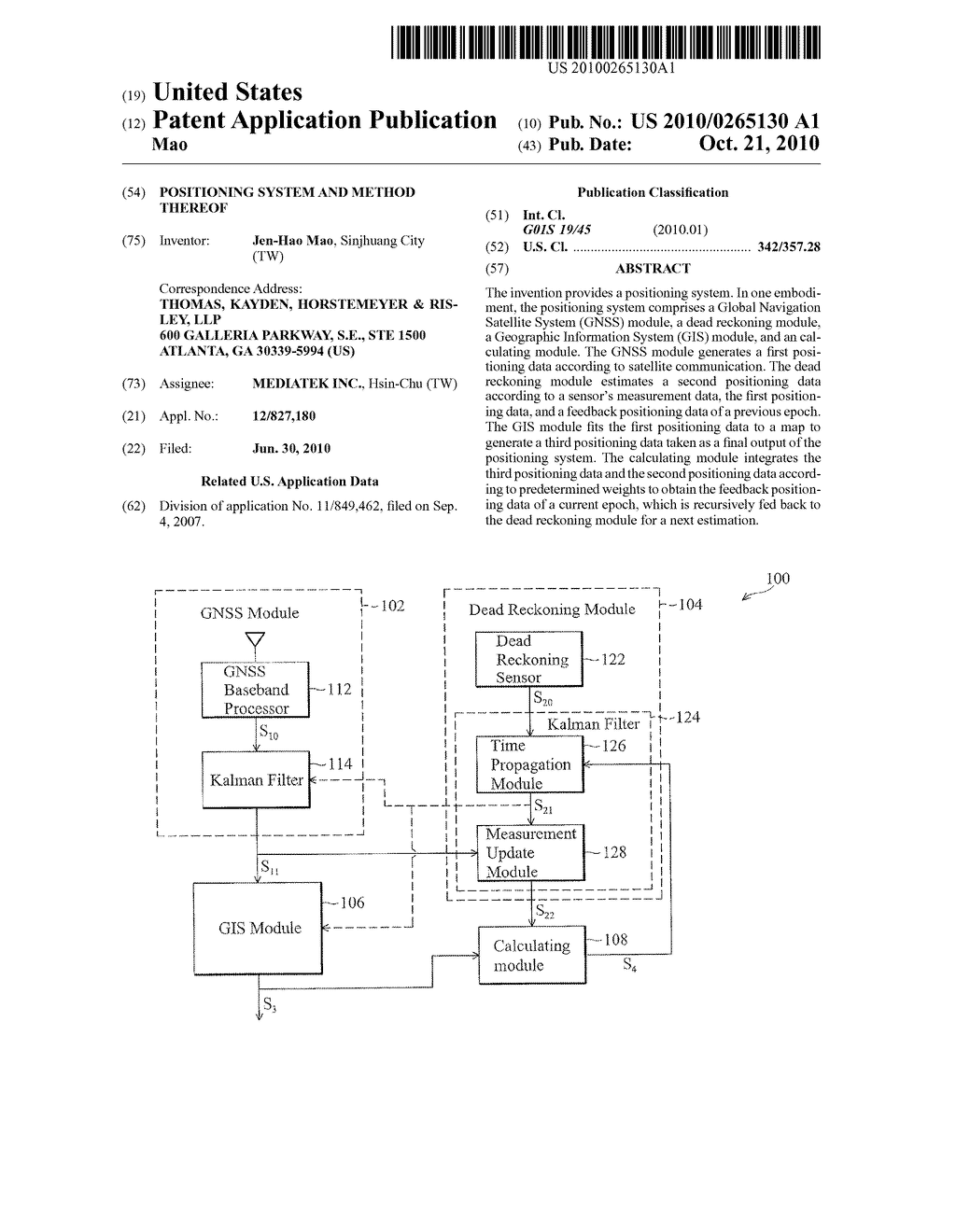 Positioning System and Method Thereof - diagram, schematic, and image 01