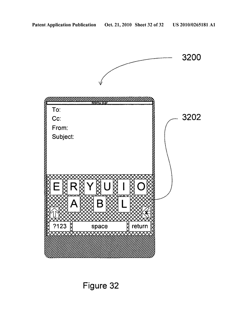 System, method and computer readable media for enabling a user to quickly identify and select a key on a touch screen keypad by easing key selection - diagram, schematic, and image 33