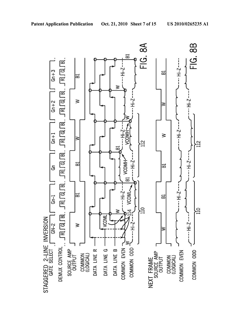 STAGGERED LINE INVERSION AND POWER REDUCTION SYSTEM AND METHOD FOR LCD PANELS - diagram, schematic, and image 08