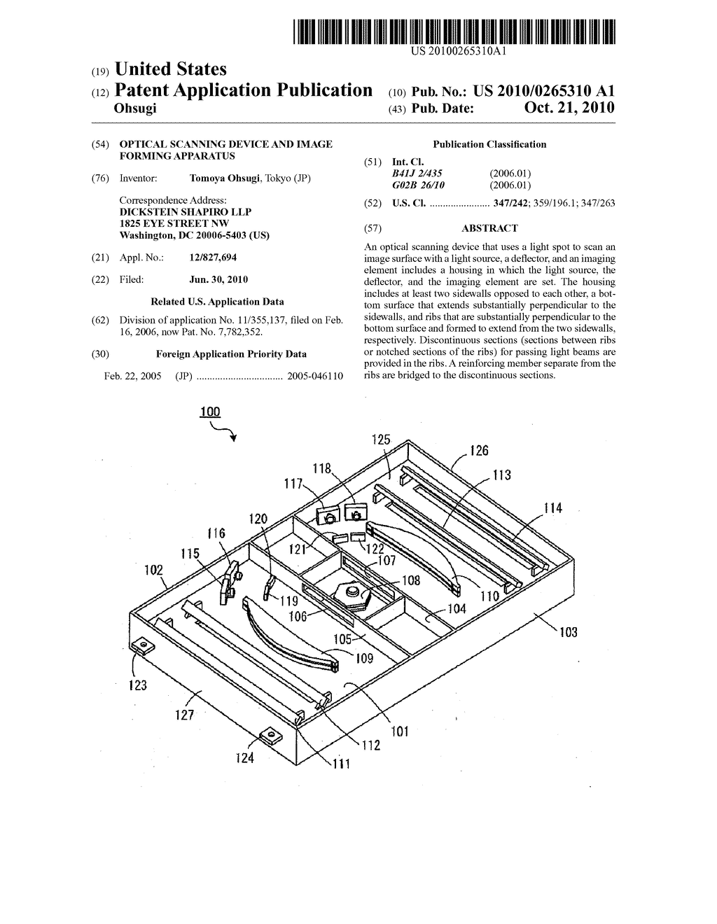 OPTICAL SCANNING DEVICE AND IMAGE FORMING APPARATUS - diagram, schematic, and image 01