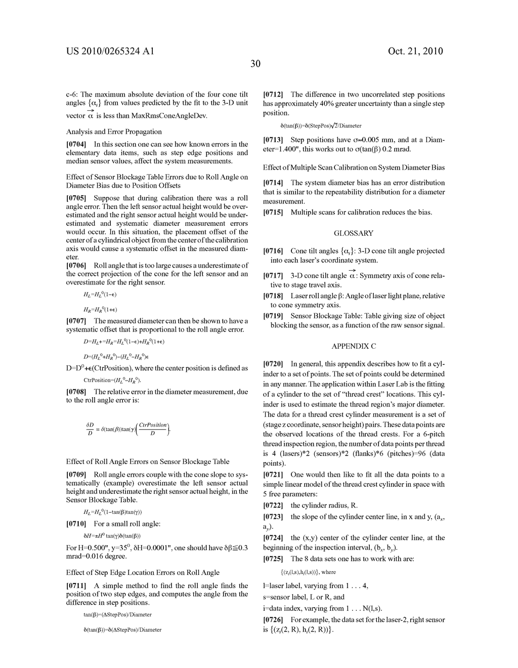 OPTICAL METHOD AND SYSTEM FOR GENERATING CALIBRATION DATA FOR USE IN CALIBRATING A PART INSPECTION SYSTEM - diagram, schematic, and image 59