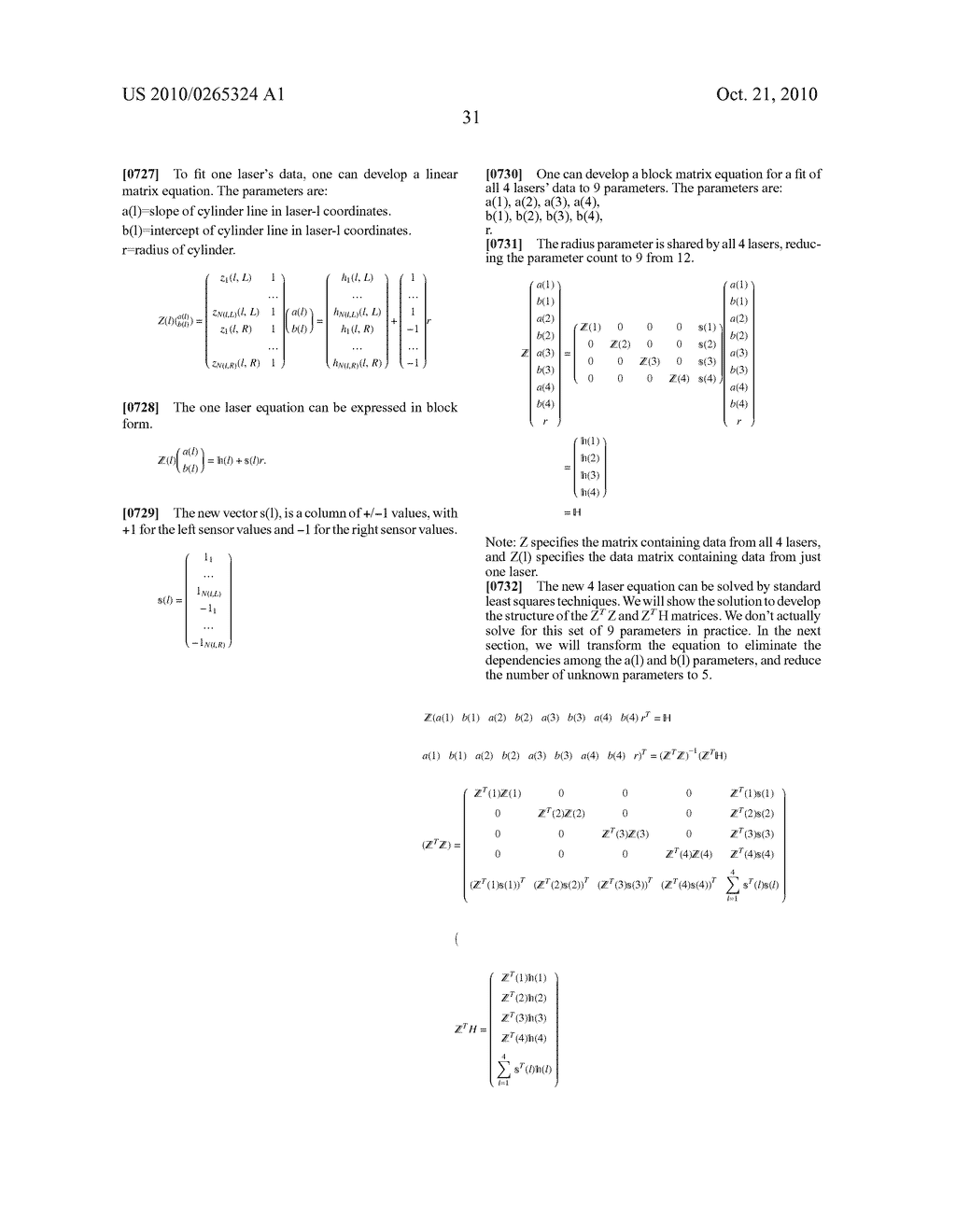 OPTICAL METHOD AND SYSTEM FOR GENERATING CALIBRATION DATA FOR USE IN CALIBRATING A PART INSPECTION SYSTEM - diagram, schematic, and image 60