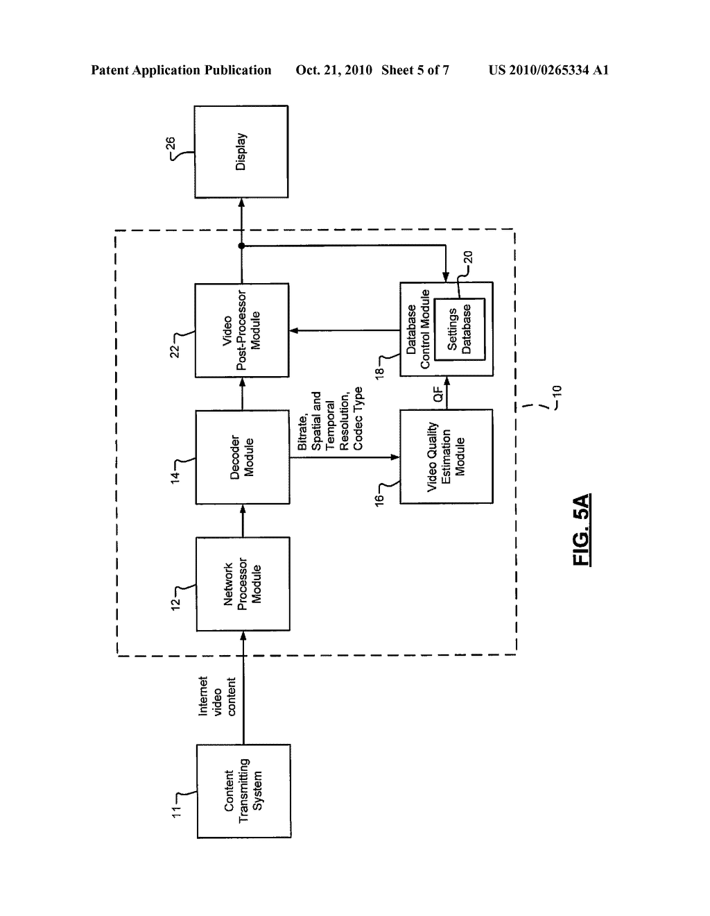 AUTOMATIC ADJUSTMENTS FOR VIDEO POST-PROCESSOR BASED ON ESTIMATED QUALITY OF INTERNET VIDEO CONTENT - diagram, schematic, and image 06