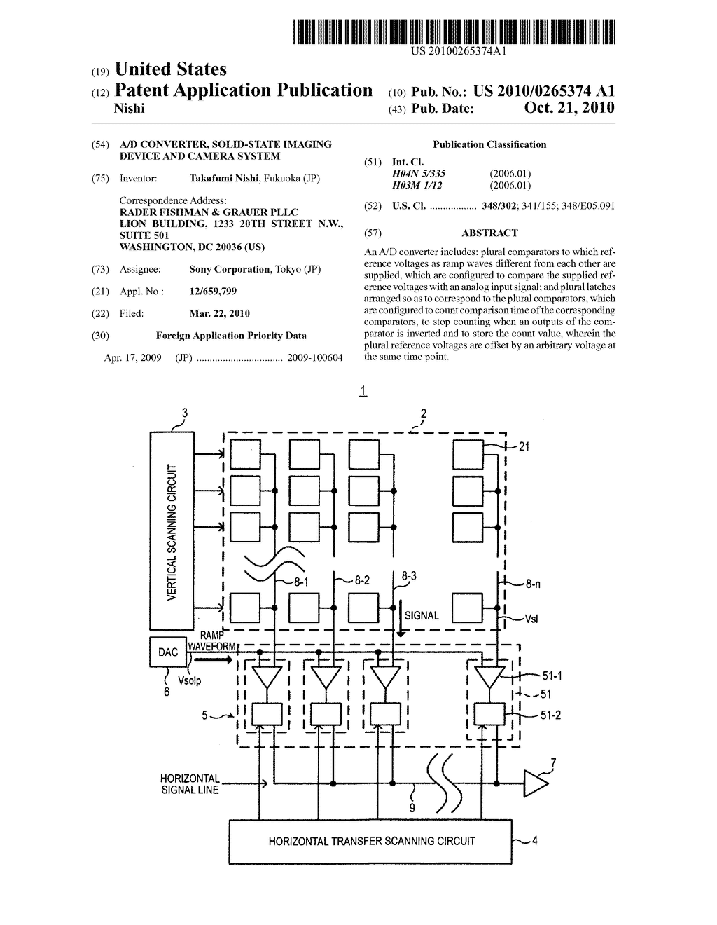 A/D converter, solid-state imaging device and camera system - diagram, schematic, and image 01