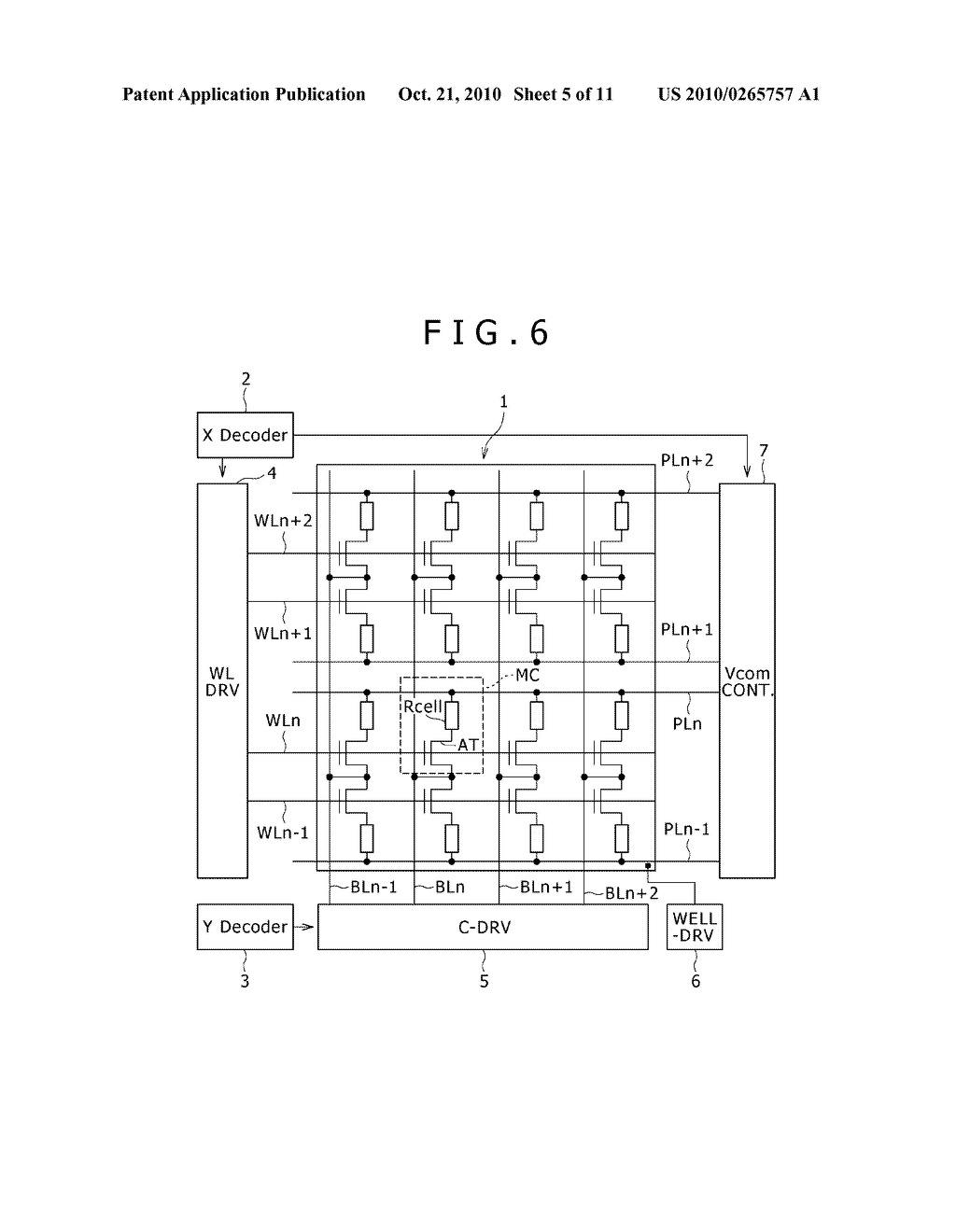 RESISTANCE CHANGE MEMORY DEVICE AND OPERATION METHOD OF THE SAME - diagram, schematic, and image 06