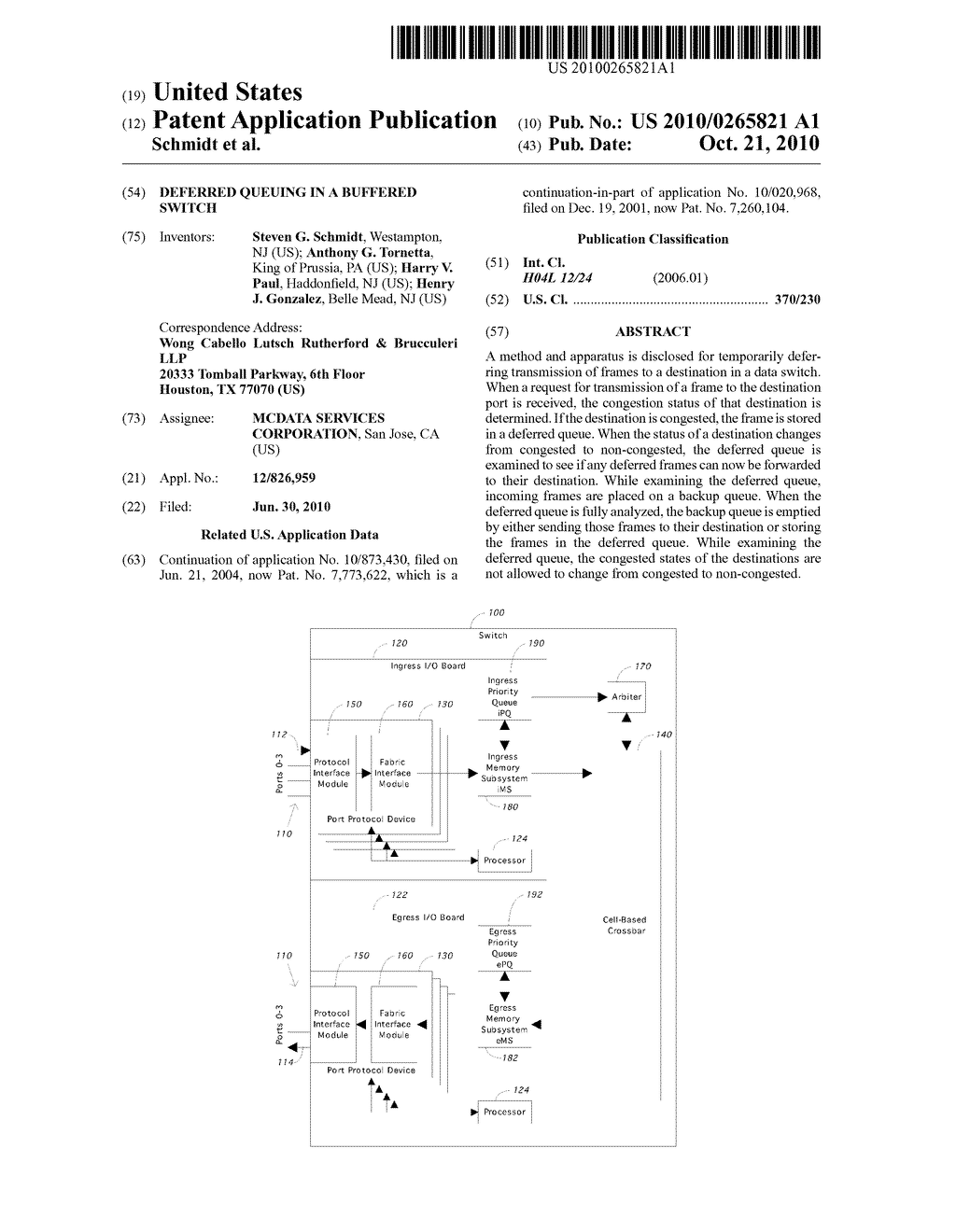 Deferred Queuing in a Buffered Switch - diagram, schematic, and image 01