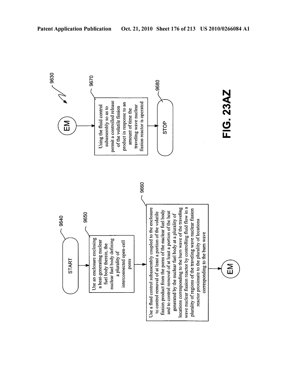 Nuclear fission reactor fuel assembly and system configured for controlled removal of a volatile fission product and heat released by a burn wave in a traveling wave nuclear fission reactor and method for same - diagram, schematic, and image 177