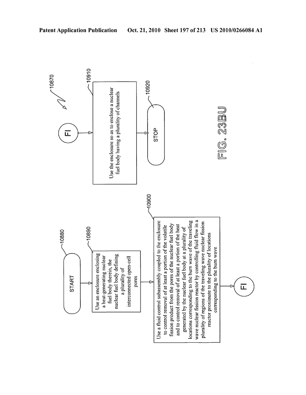 Nuclear fission reactor fuel assembly and system configured for controlled removal of a volatile fission product and heat released by a burn wave in a traveling wave nuclear fission reactor and method for same - diagram, schematic, and image 198