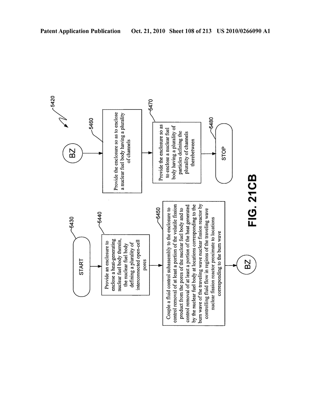 Nuclear fission reactor fuel assembly and system configured for controlled removal of a volatile fission product and heat released by a burn wave in a traveling wave nuclear fission reactor and method for same - diagram, schematic, and image 109