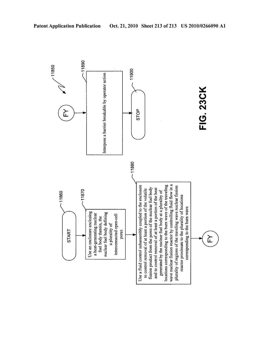 Nuclear fission reactor fuel assembly and system configured for controlled removal of a volatile fission product and heat released by a burn wave in a traveling wave nuclear fission reactor and method for same - diagram, schematic, and image 214