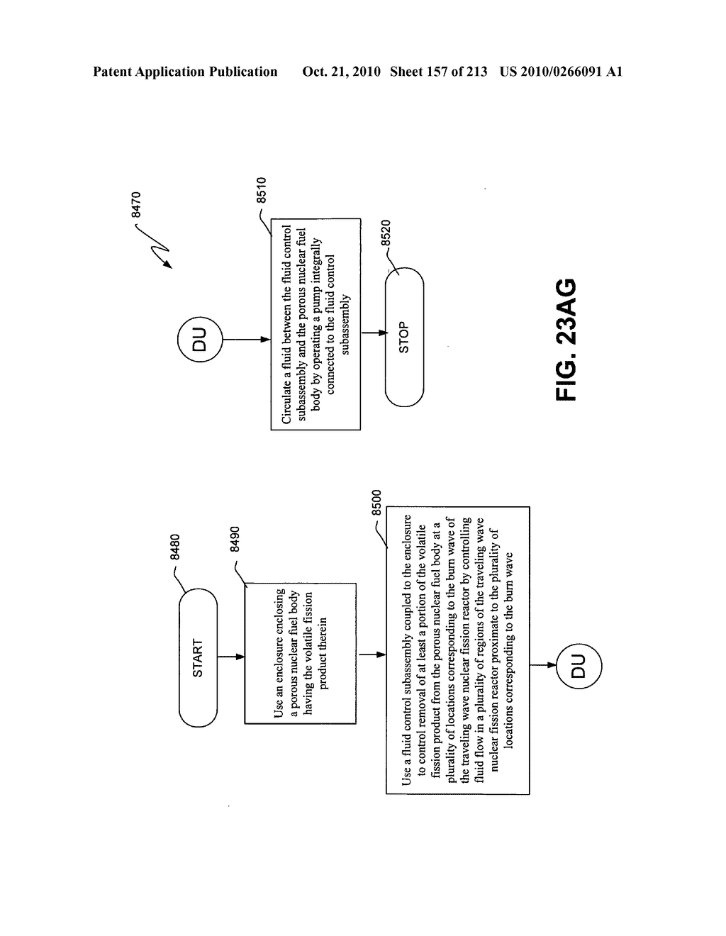 Nuclear fission reactor fuel assembly and system configured for controlled removal of a volatile fission product and heat released by a burn wave in a traveling wave nuclear fission reactor and method for same - diagram, schematic, and image 158