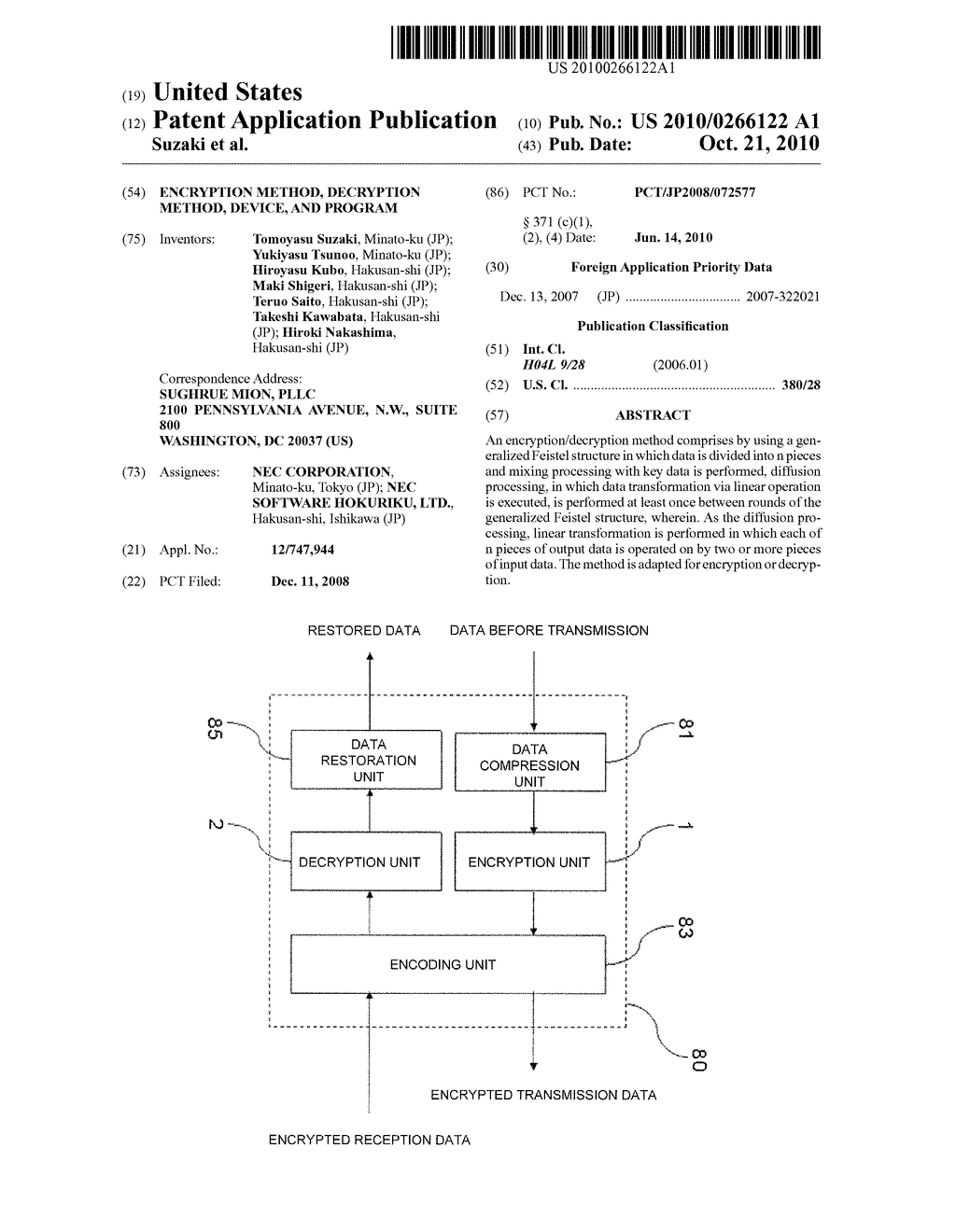 ENCRYPTION METHOD, DECRYPTION METHOD, DEVICE, AND PROGRAM - diagram, schematic, and image 01