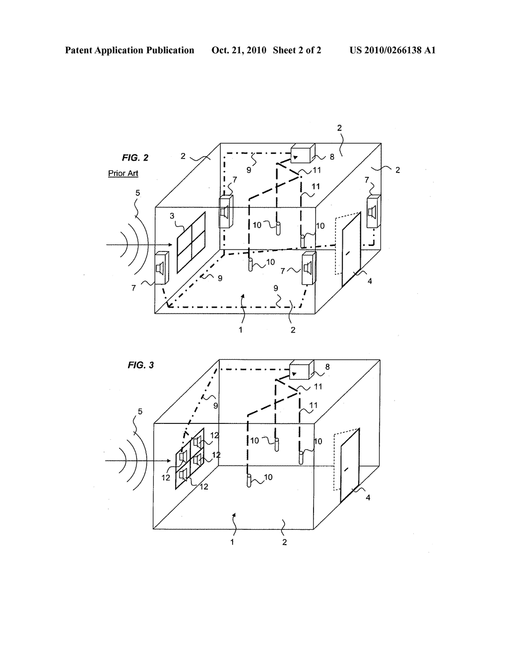 Device and method for active sound damping in a closed interior space - diagram, schematic, and image 03