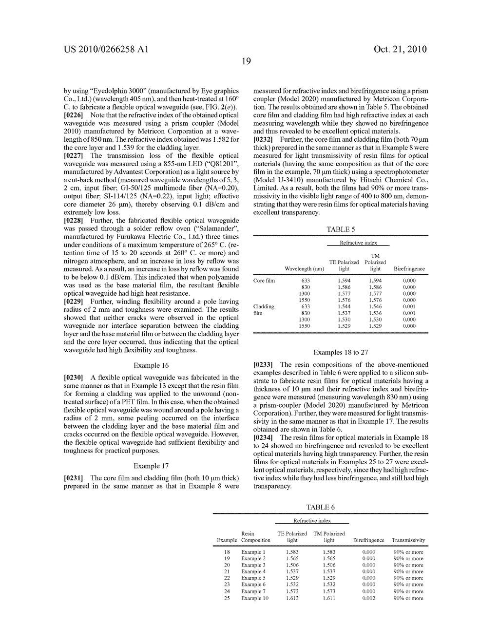 RESIN COMPOSITION FOR OPTICAL MATERIAL, RESIN FILM FOR OPTICAL MATERIAL AND OPTICAL WAVEGUIDE USING SAME - diagram, schematic, and image 22