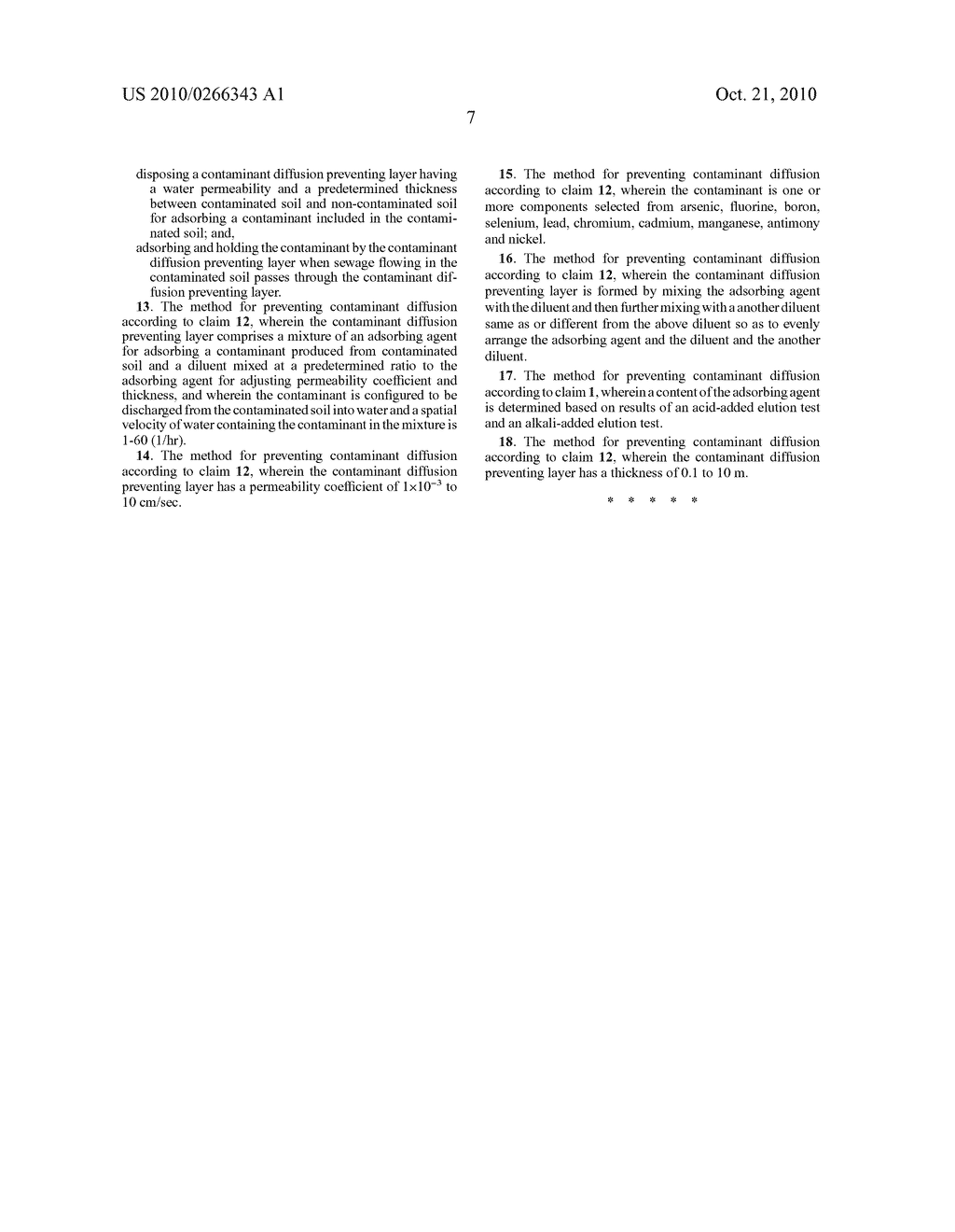 MIXTURE FOR PREVENTING CONTAMINANT DIFFUSION AND METHOD FOR PREVENTING CONTAMINANT DIFFUSION - diagram, schematic, and image 11