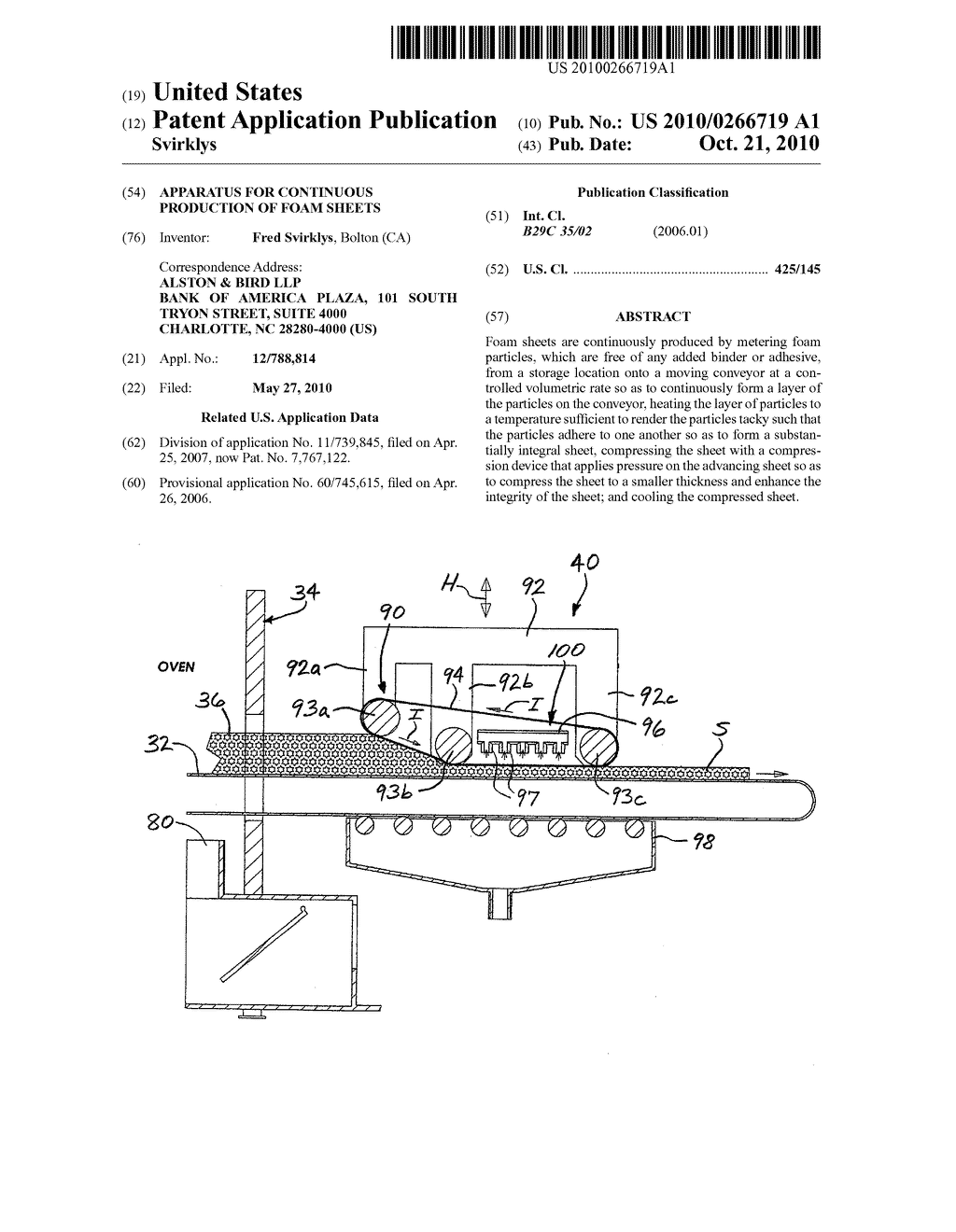 Apparatus for Continuous Production of Foam Sheets - diagram, schematic, and image 01