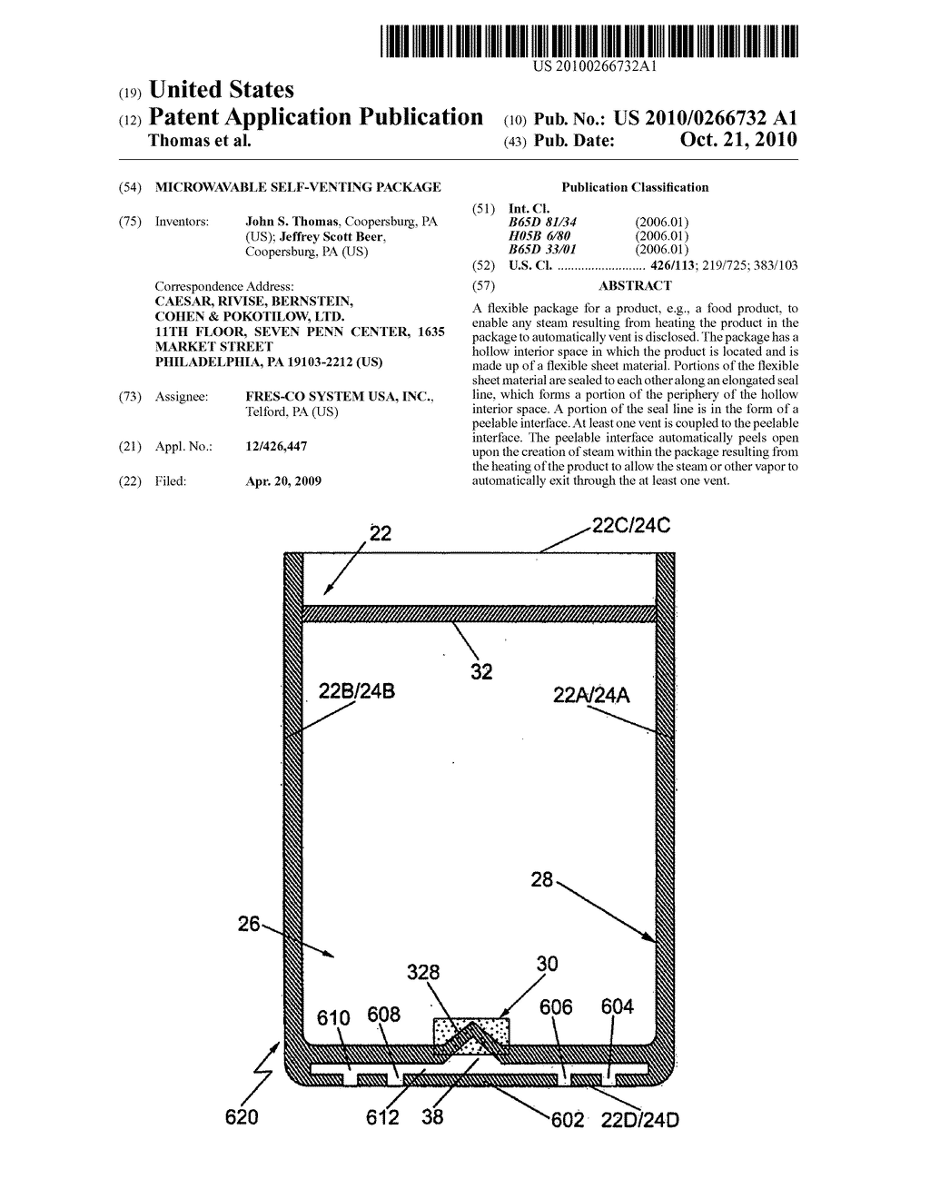 MICROWAVABLE SELF-VENTING PACKAGE - diagram, schematic, and image 01