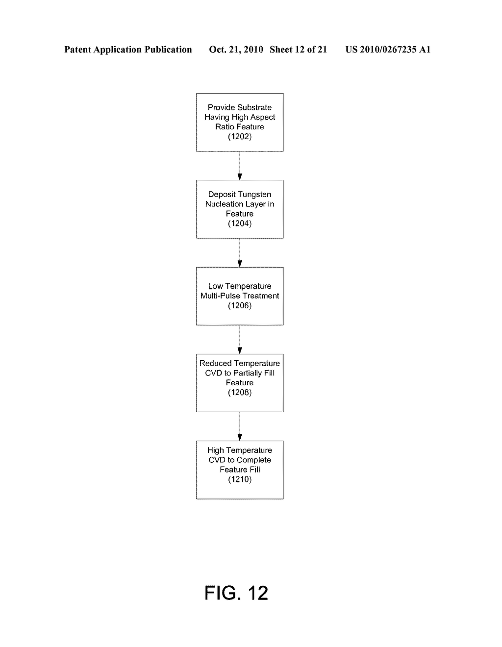 METHODS FOR DEPOSITING ULTRA THIN LOW RESISTIVITY TUNGSTEN FILM FOR SMALL CRITICAL DIMENSION CONTACTS AND INTERCONNECTS - diagram, schematic, and image 13