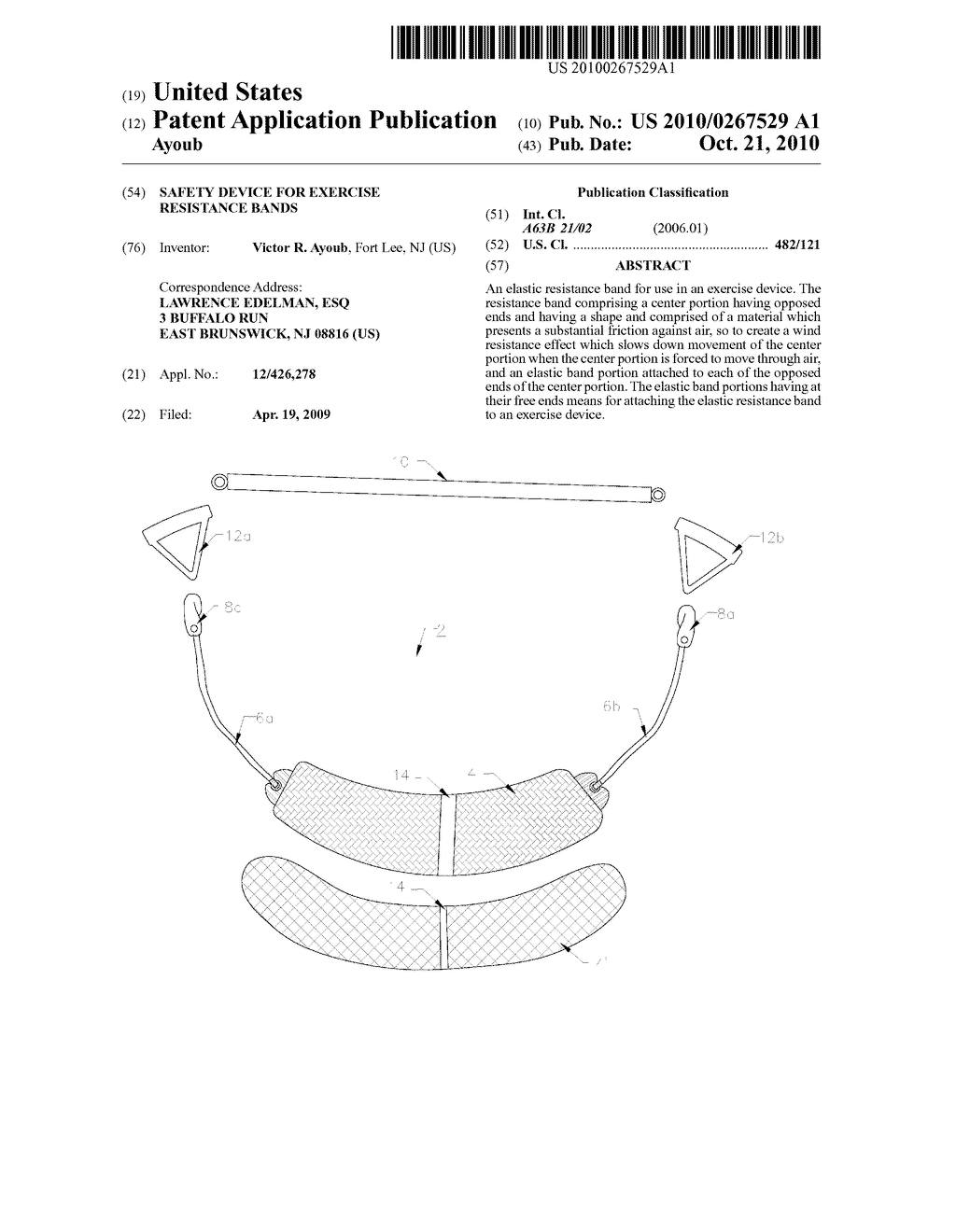 SAFETY DEVICE FOR EXERCISE RESISTANCE BANDS - diagram, schematic, and image 01