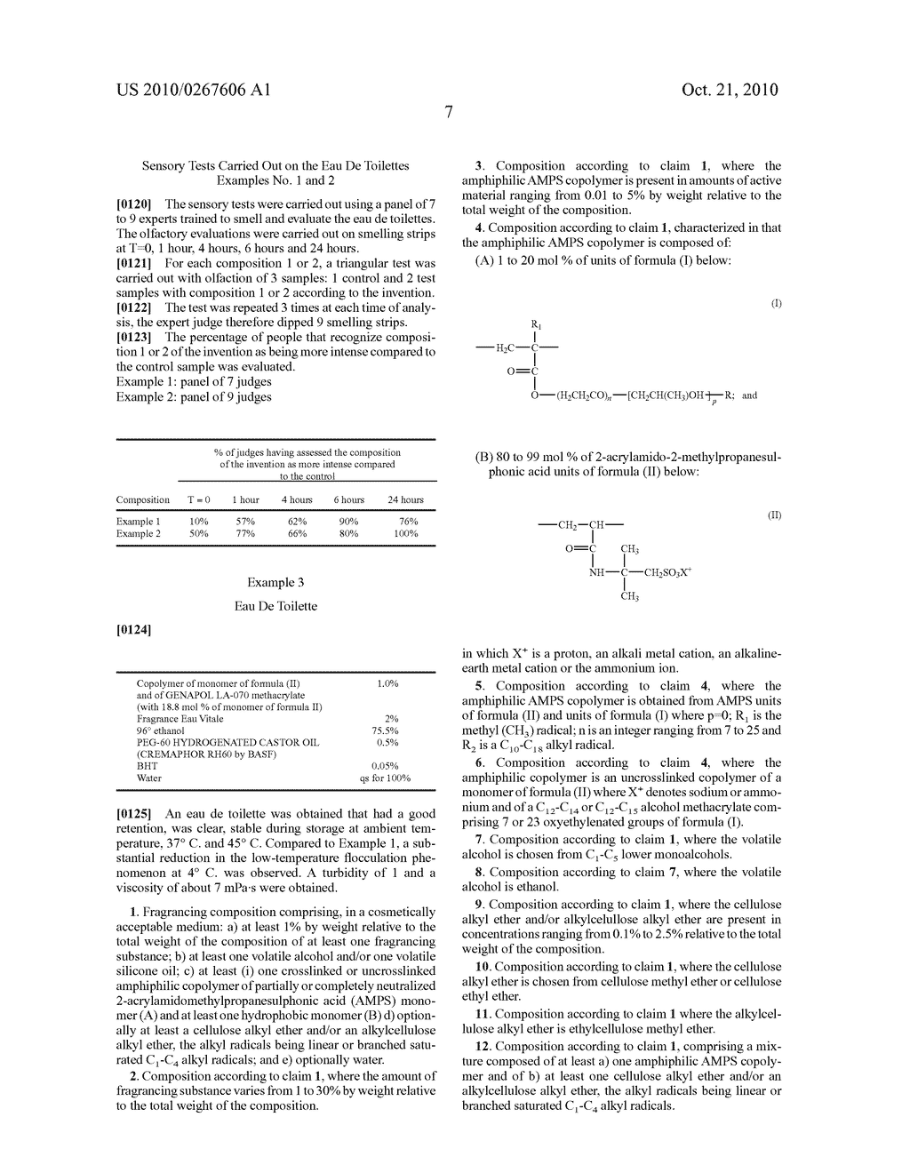 FRAGRANCING COMPOSITION COMPRISING AN AMPHIPHILIC COPOLYMER OF 2 ACRYLAMIDOMETHYLPROPANE-SULPHONIC ACID AND OPTIONALLY A CELLULOSE ALKYL ETHER AND/OR AN ALKYLCELLULOSE ALKYL ETHER - diagram, schematic, and image 08